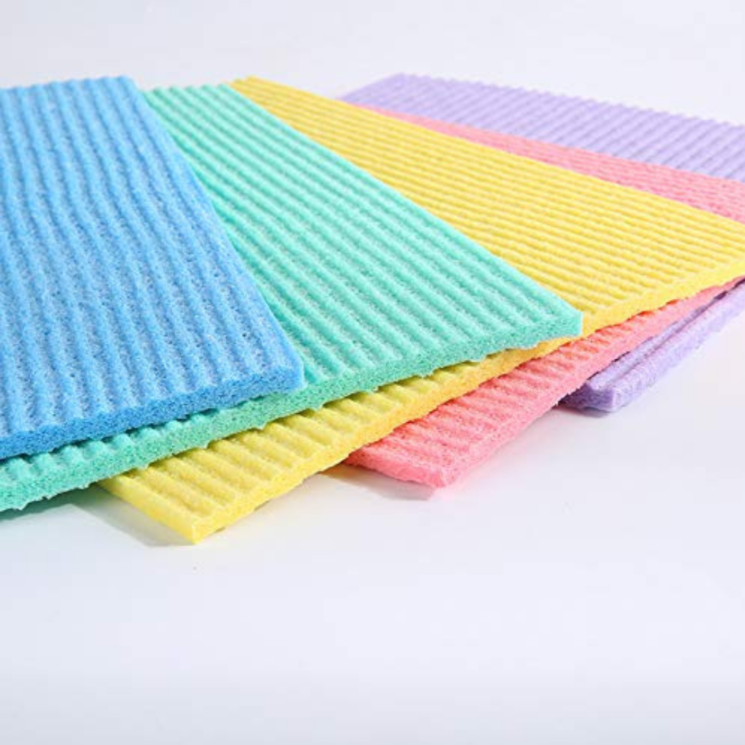 PAÑO SPONGI 18X20CM 5 COLORES PACK 5 UNIDADES