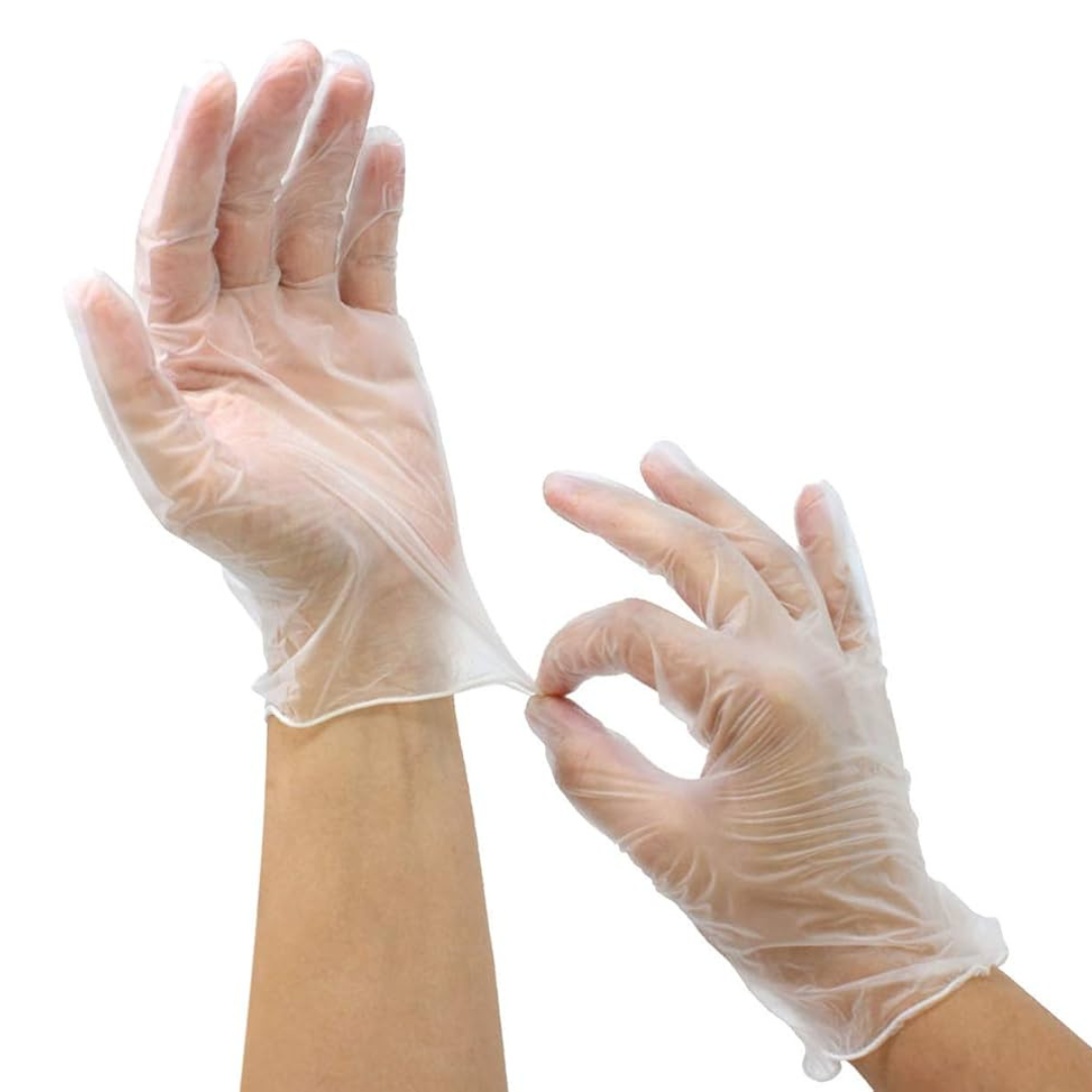 GUANTE VINILO TRANSLUCIDO TALLA S 1X 100