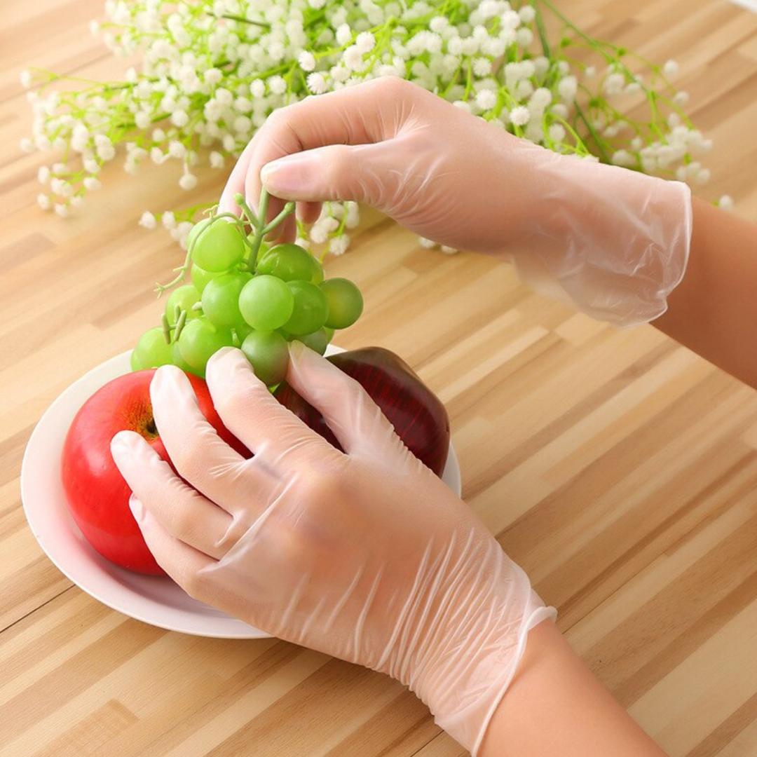 GUANTE VINILO TRANSLUCIDO TALLA S 1X 100