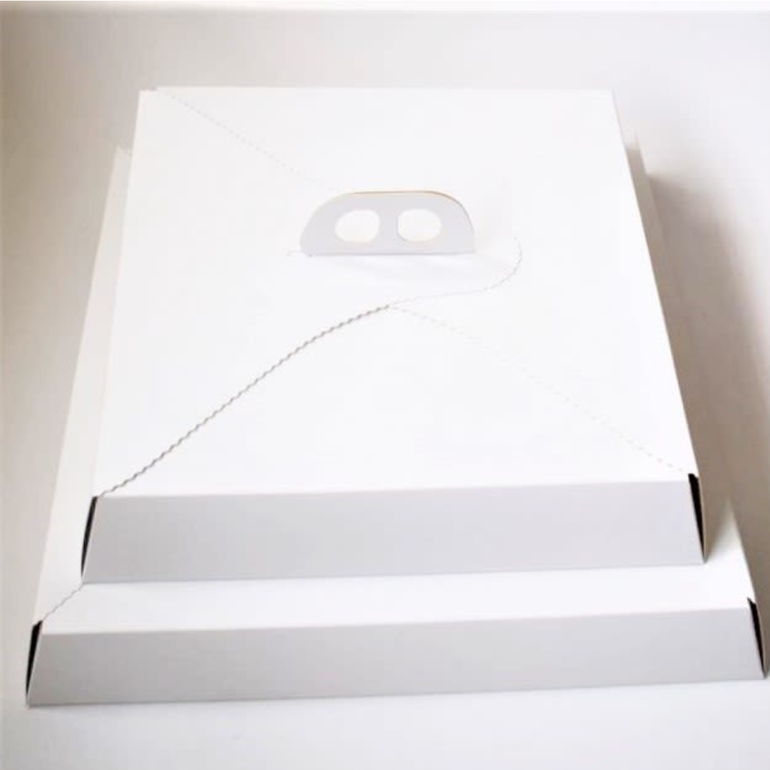 CAJA TARTALETA MEDIANA BLANCA 29X29X5.5