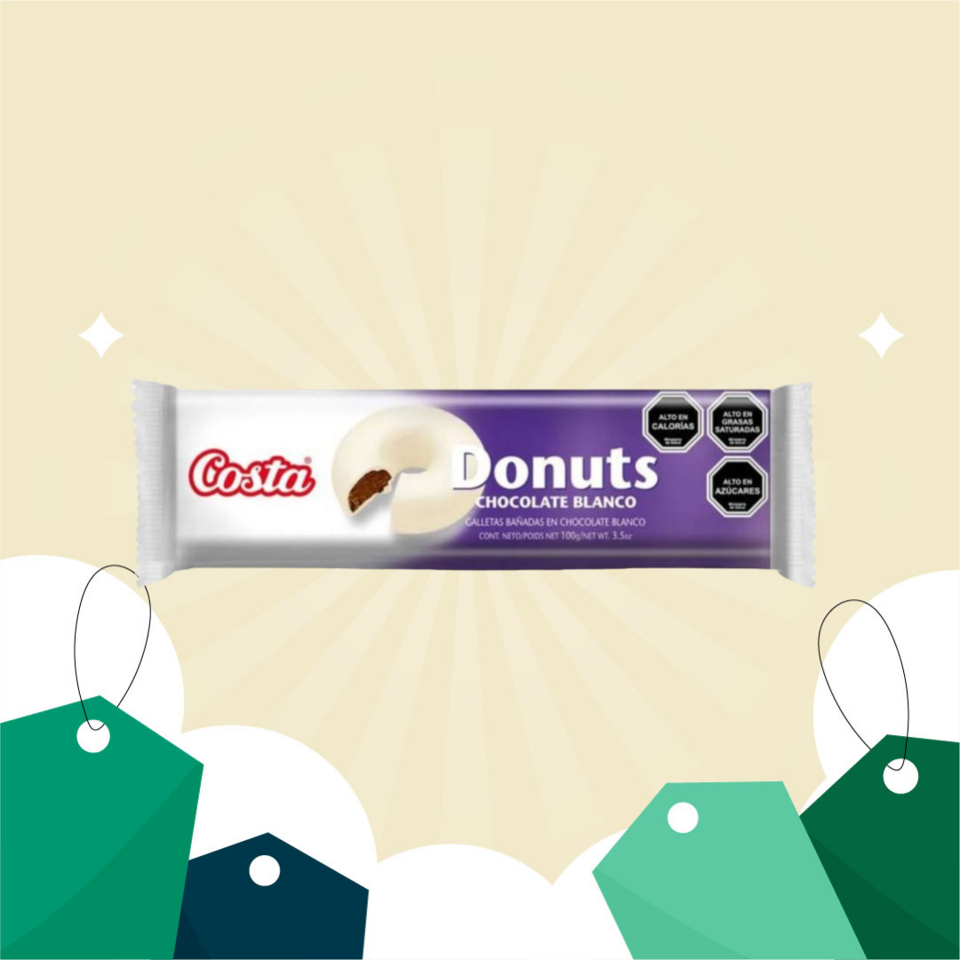 DONUTS CHOCOLATE BLANCO 100GR COSTA