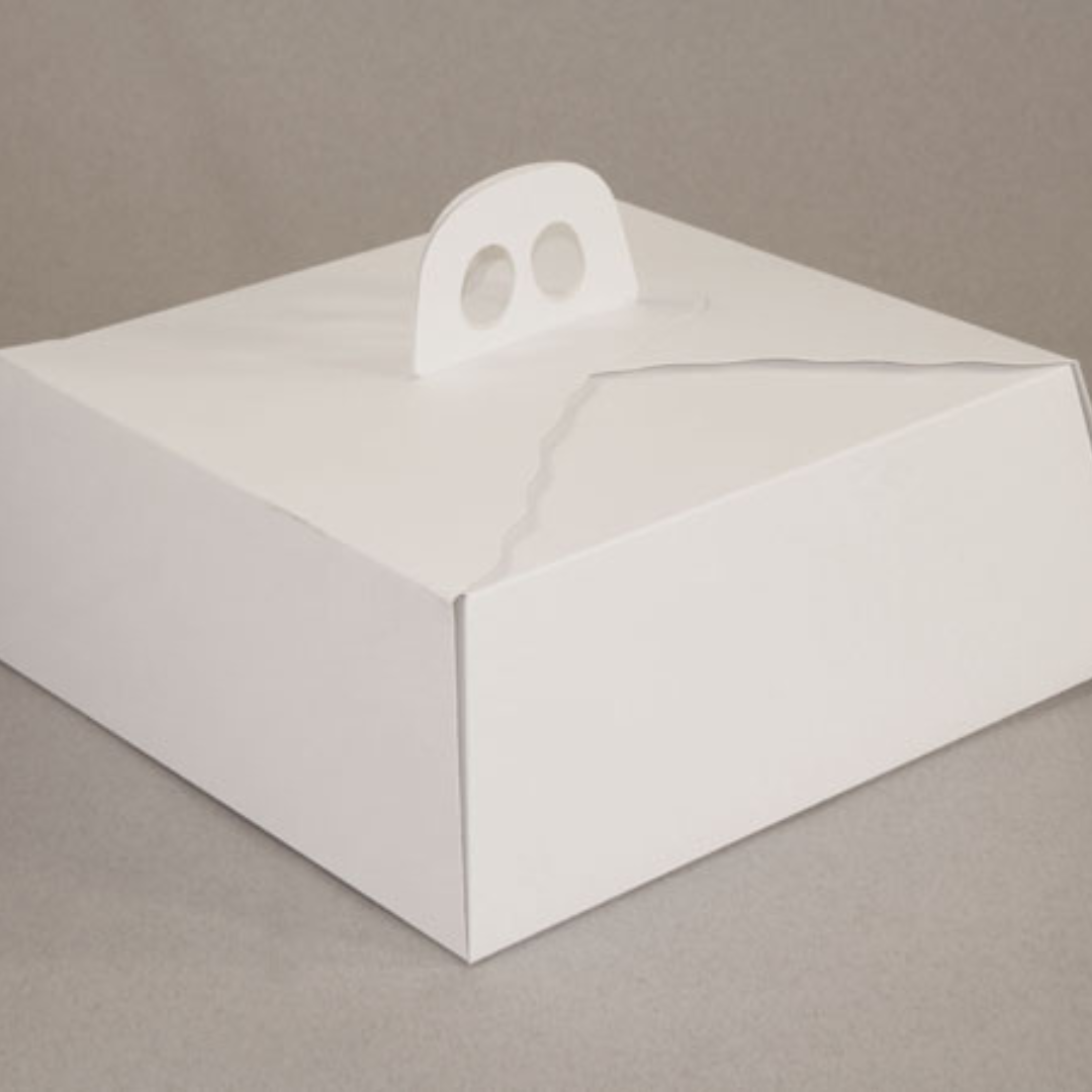 CAJA TORTA GRANDE BLANCA 35X35X12.5