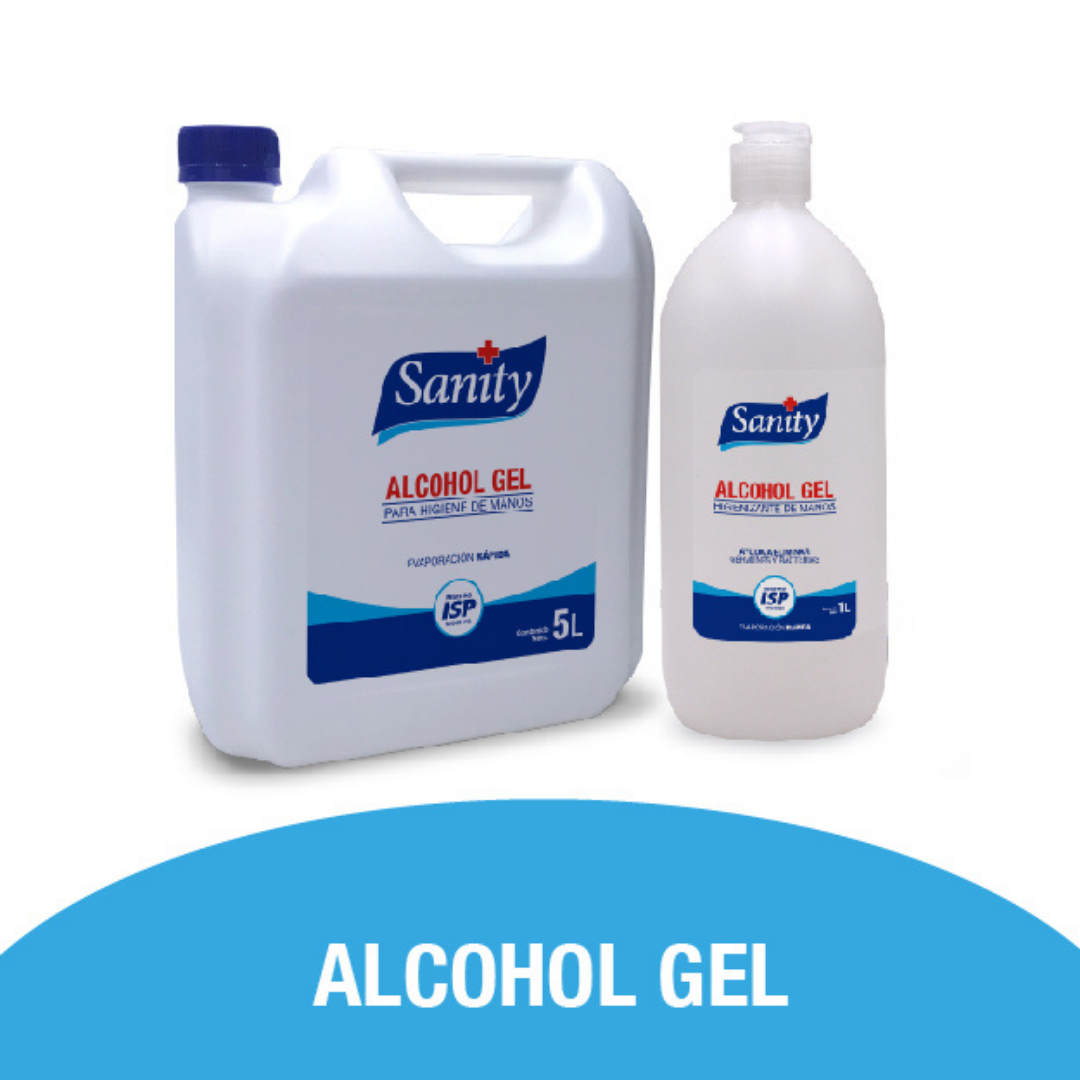 SANITY ALCOHOL GEL 1 x 5 LT (DESINFECTANTE DE MANOS A BASE DE ALCOHOL)