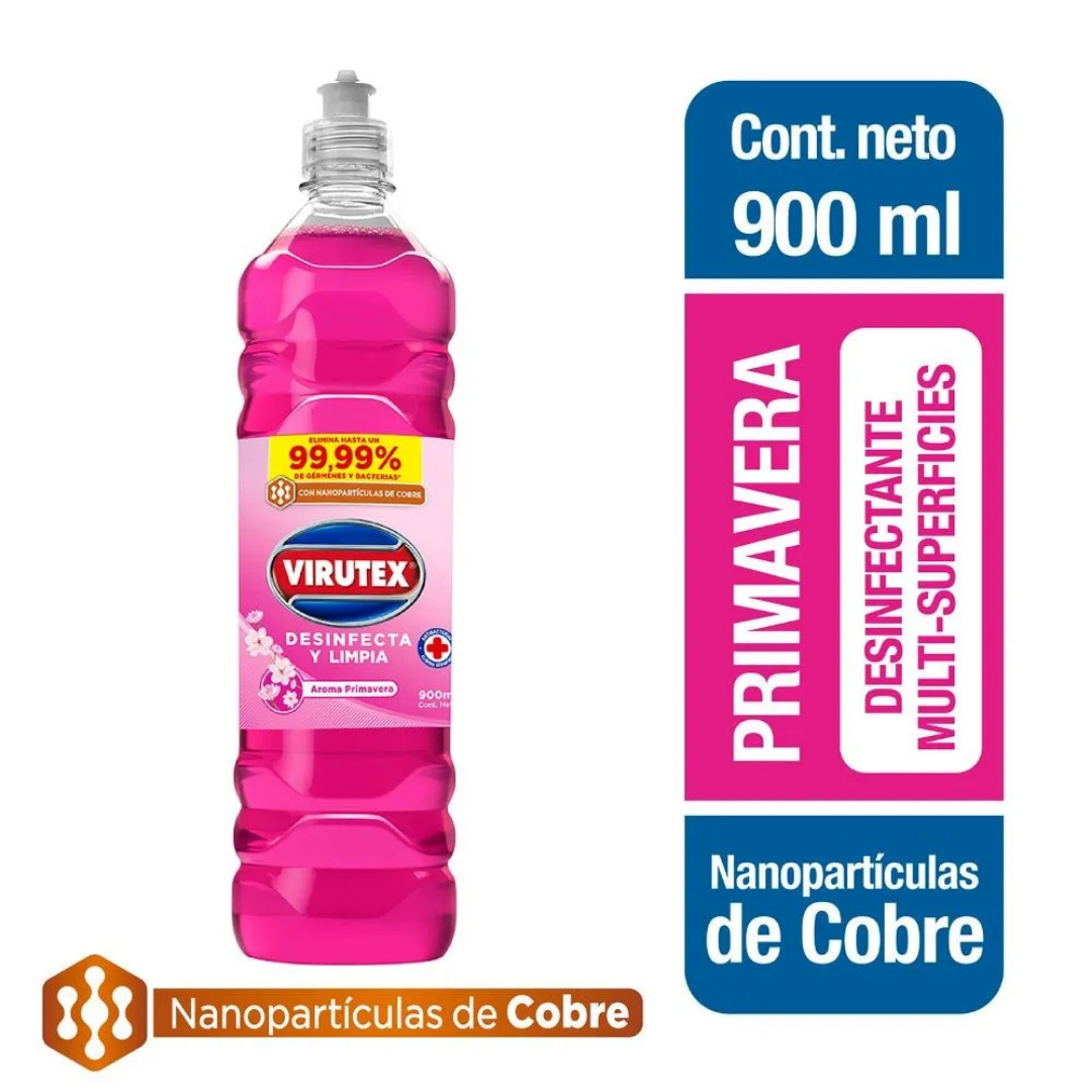 LIMPIADOR DESINFECTANTE PRIMAVERA 900CC VIRUTEX