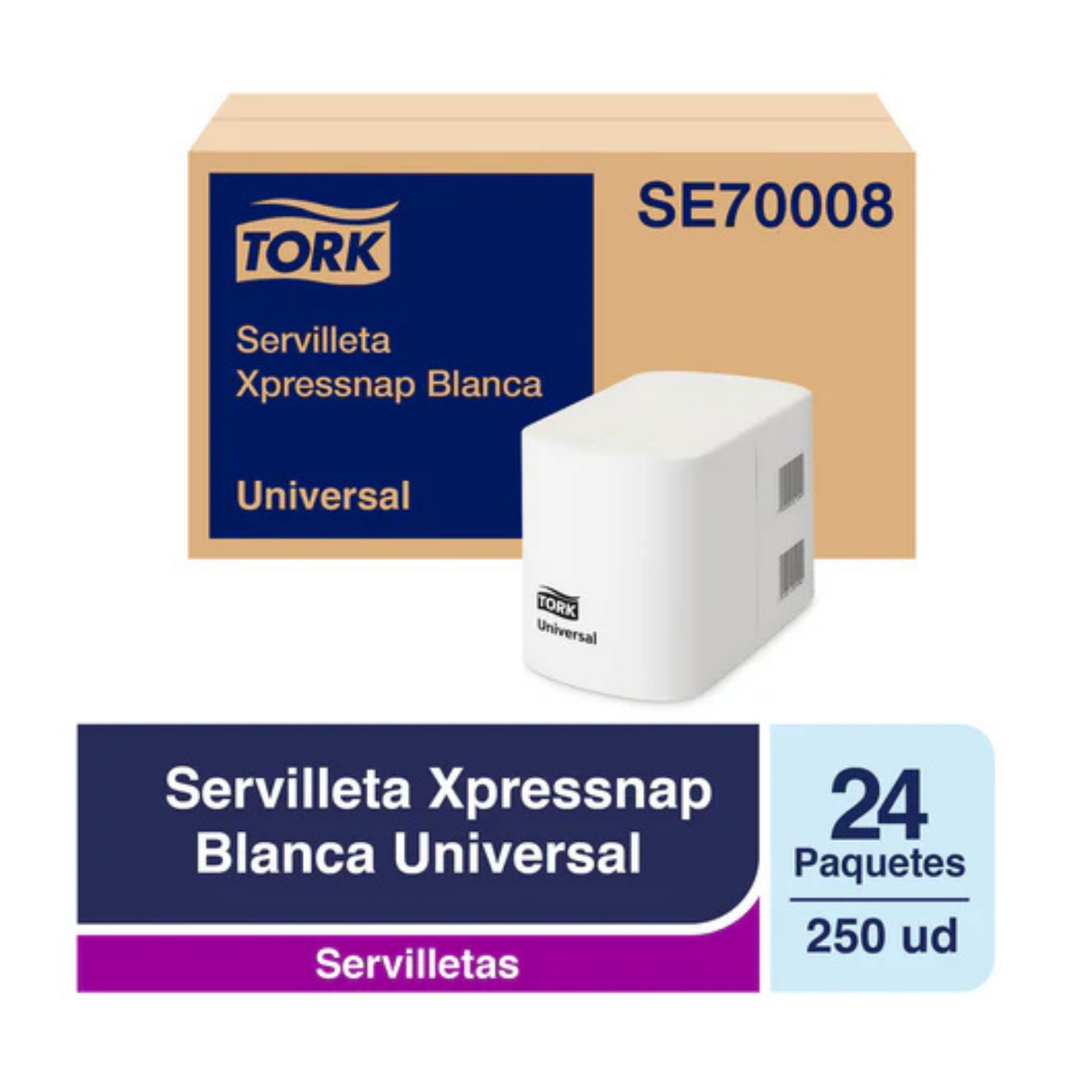 SE70008 TORK UNIVERSAL SERVILLETA INTERFOLIADA H/S 24X250 HJ