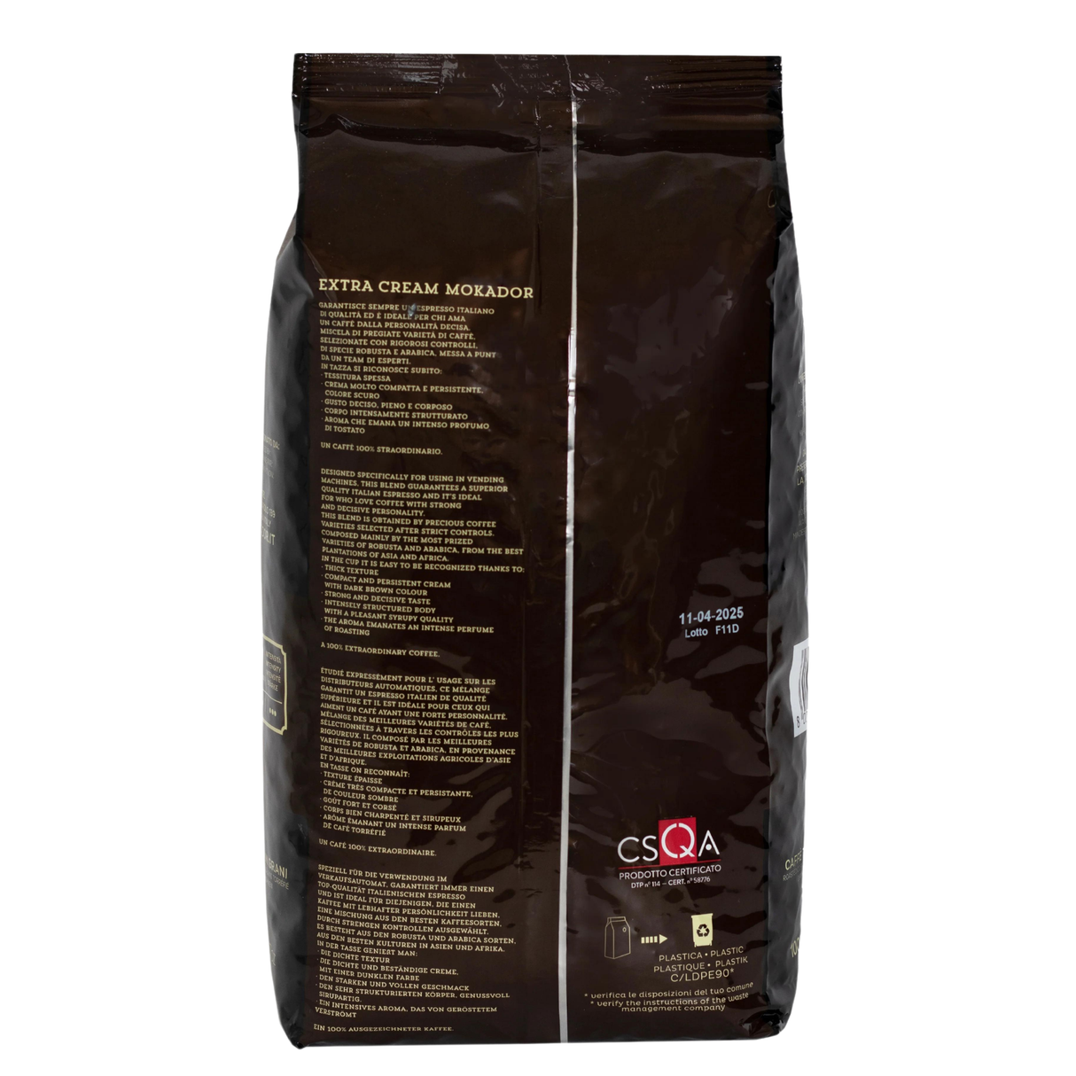 CAFE GRANO MOKADOR 1 KILO  ITALIANO