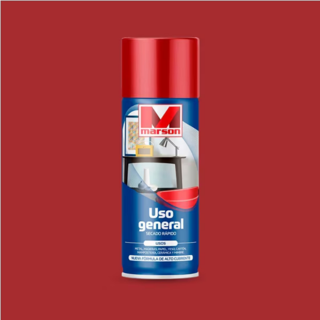 SPRAY ESMALTE ROJO VIVO 485 ML USO GENERAL MARSON