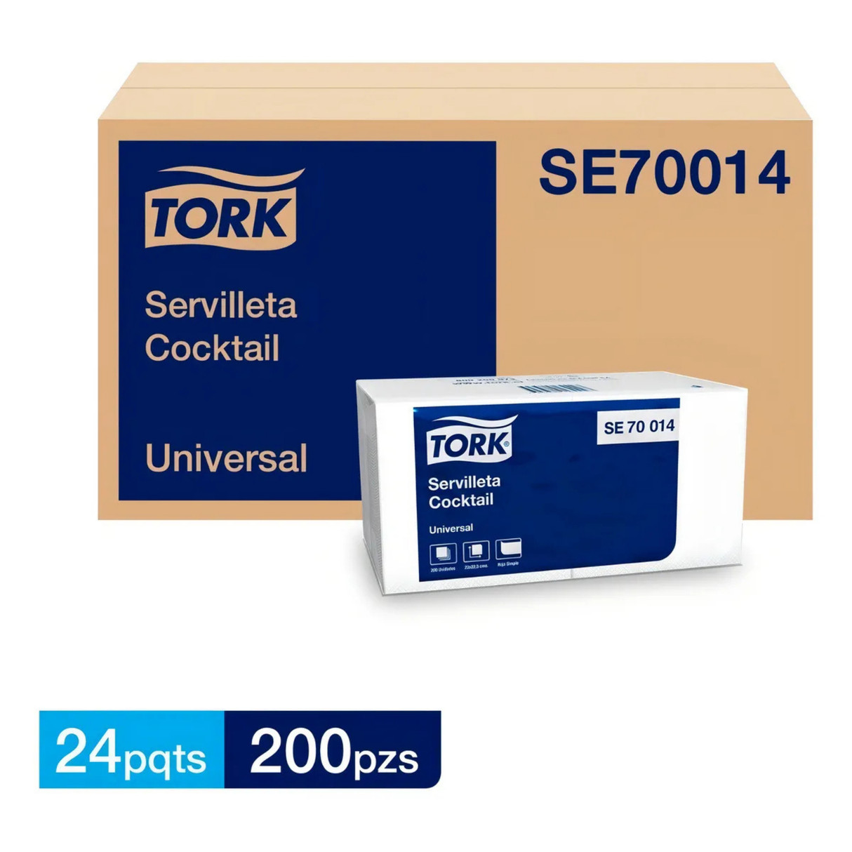 SE70055 TORK UNIVERSAL SERVILLETA COCKTAIL H/S 24 X200 HJ