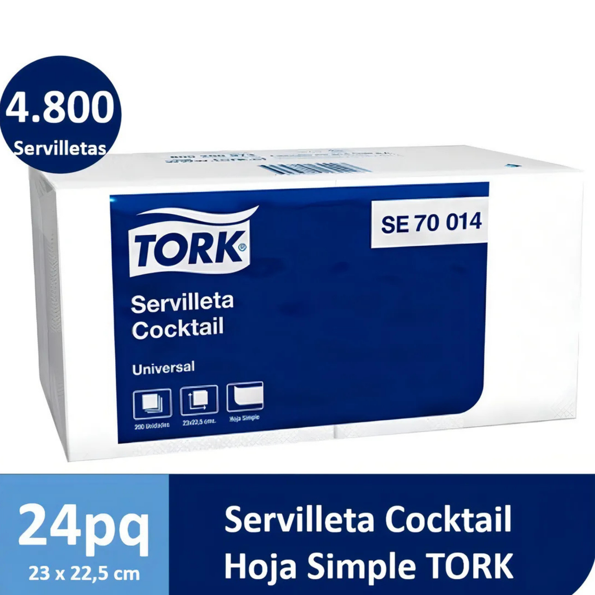 SE70055 TORK UNIVERSAL SERVILLETA COCKTAIL H/S 24 X200 HJ