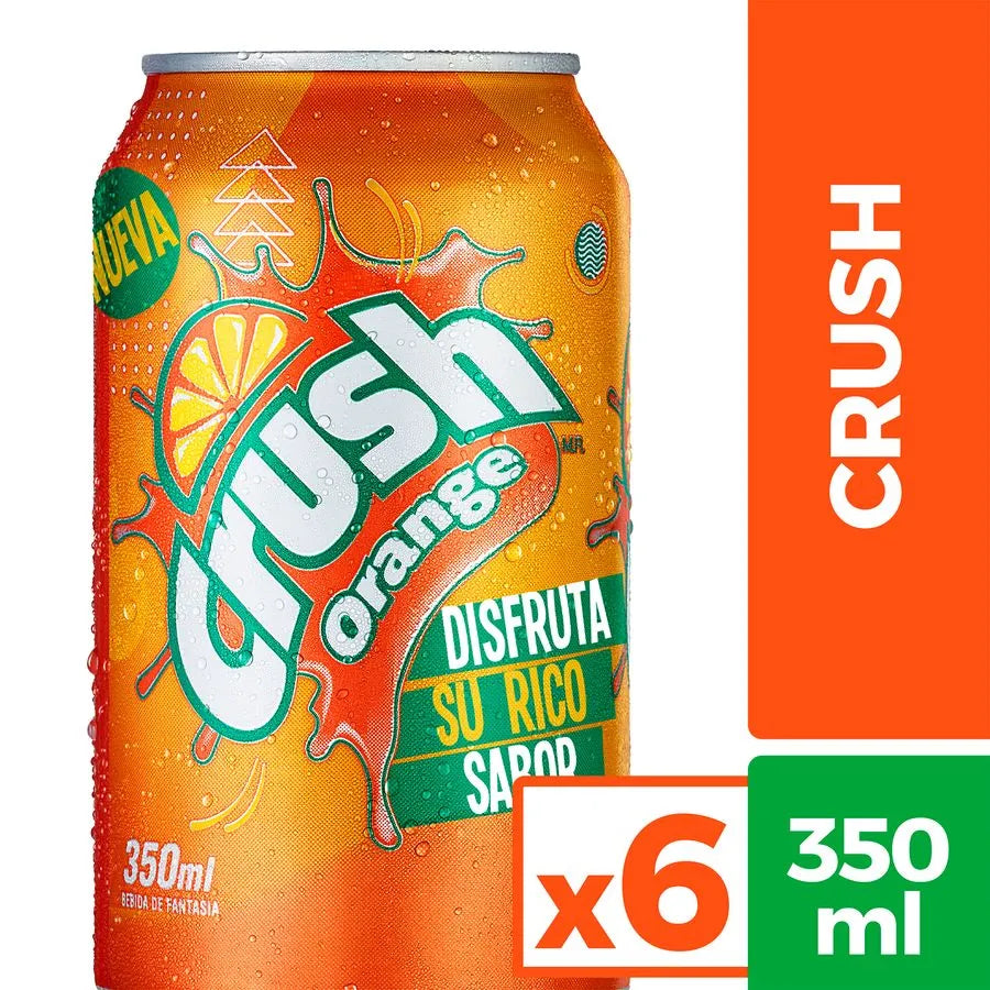 BEBIDA EN LATA CRUSH 350ML 1X6