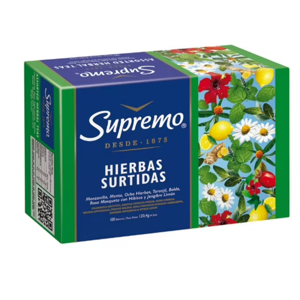 TE SUPREMO HIERBAS SURTIDAS 100 BOLSAS