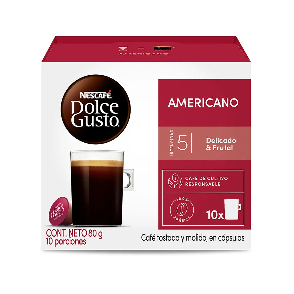 CAFÉ NESCAFÉ DOLCE GUSTO AMERICANO 10 CAPSULAS