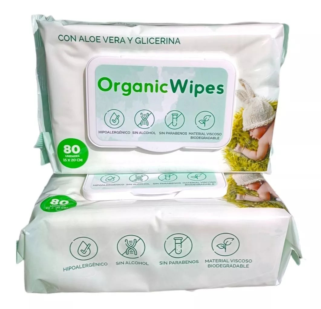 Toallas Humedas ORGANIC WIPES  1X80 Hj