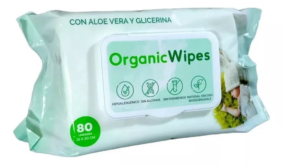 Toallas Humedas ORGANIC WIPES  1X80 Hj