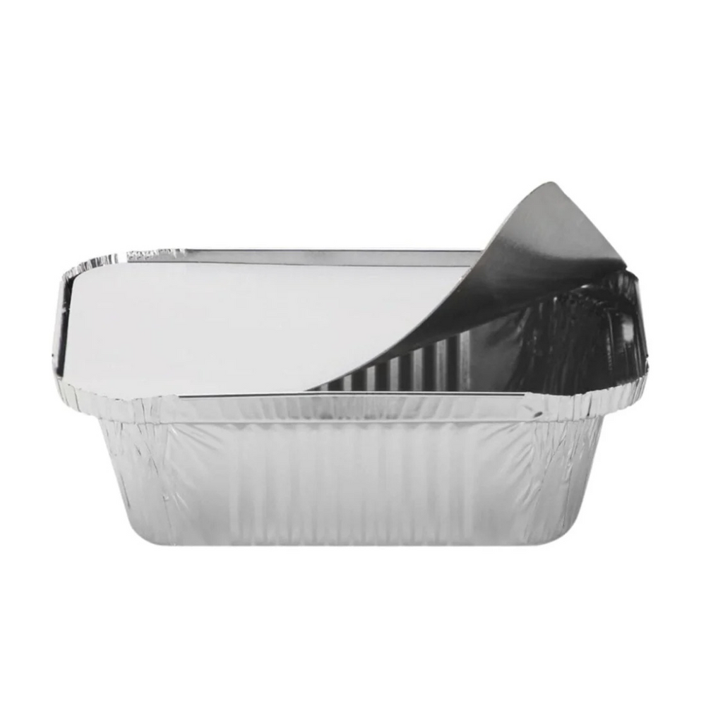 BANDEJA ALUMINIO 850 ML CON TAPA CARTON ALUMINIO (1X20) C20