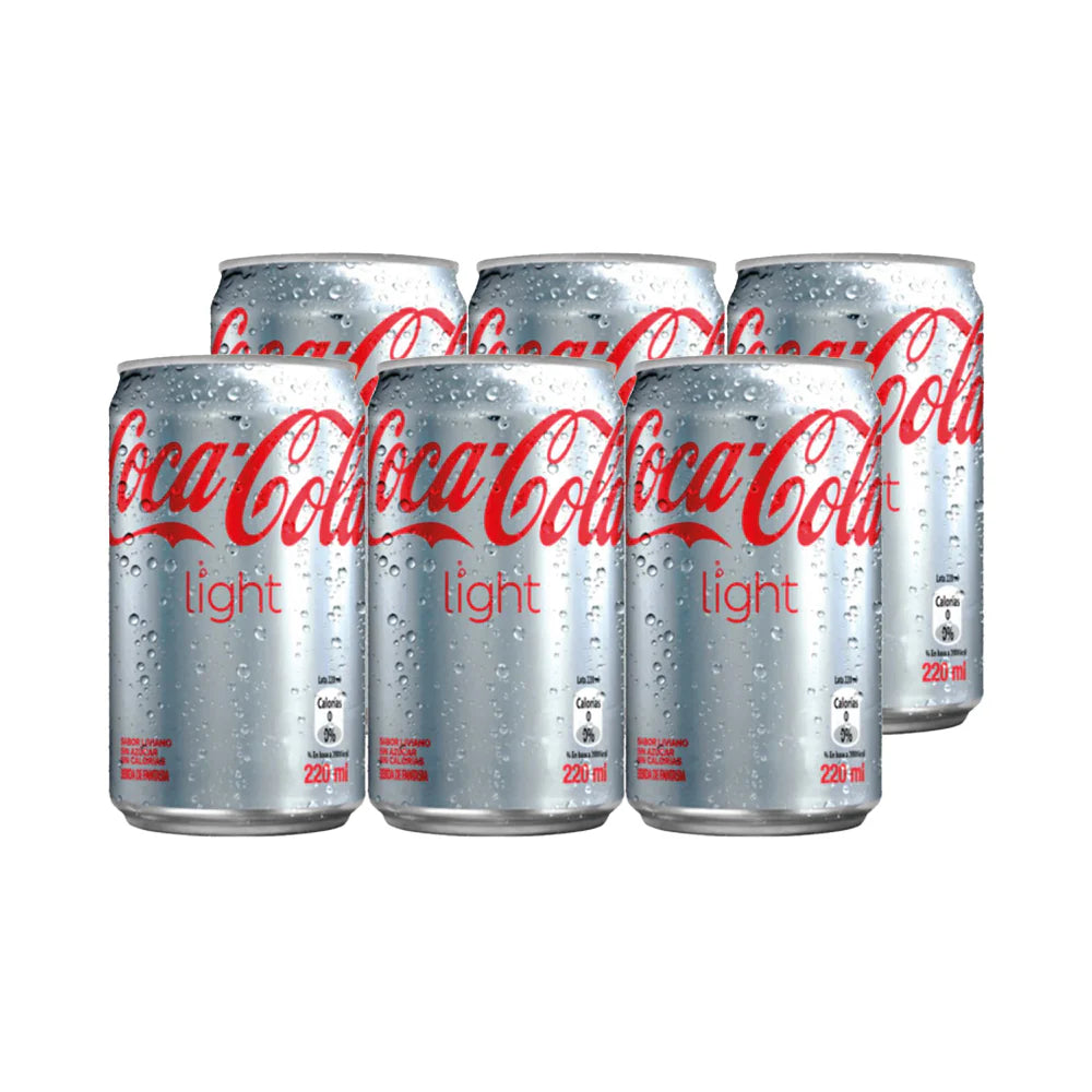 BEBIDA EN LATA COCA COLA LIGHT MINI 220ML 1X6