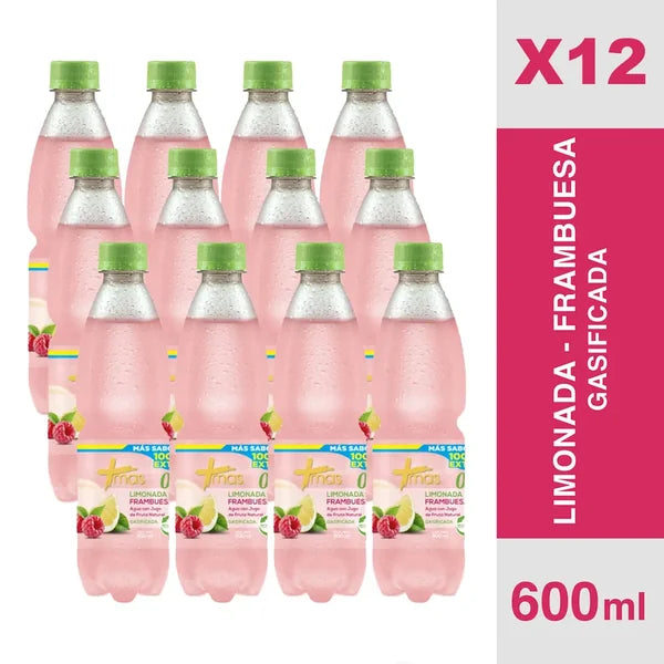 MAS LIMONADA FRAMBUESA C-G 12X600