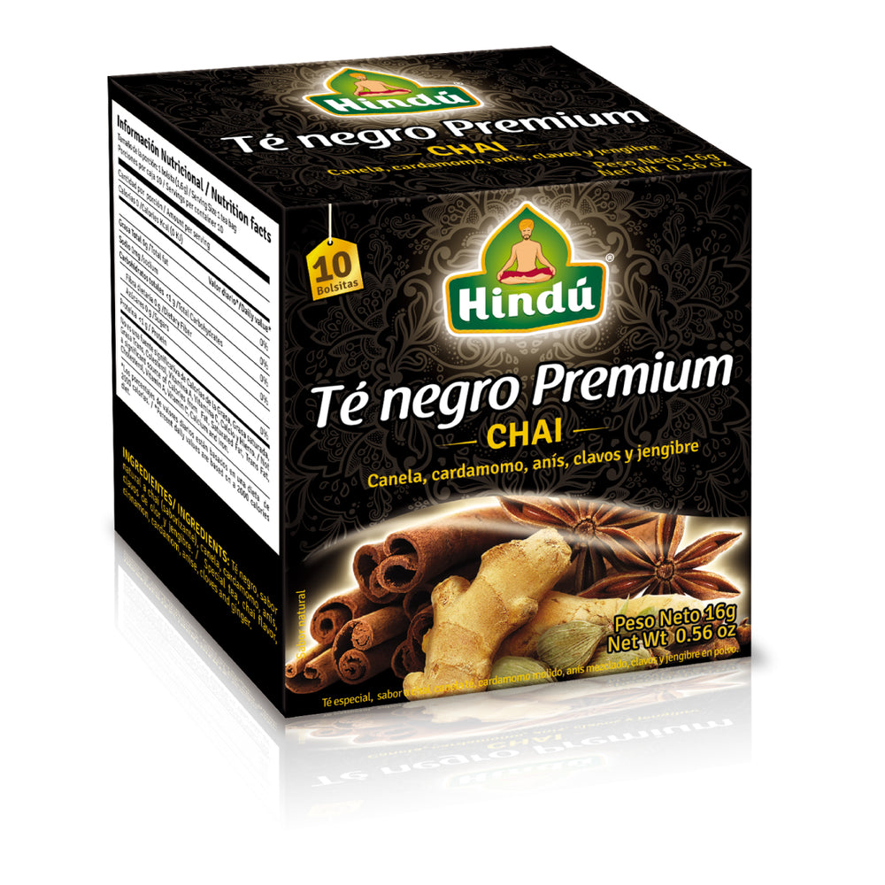 TE NEGRO PREMIUM HINDU CHAI X 10 UNIDADES