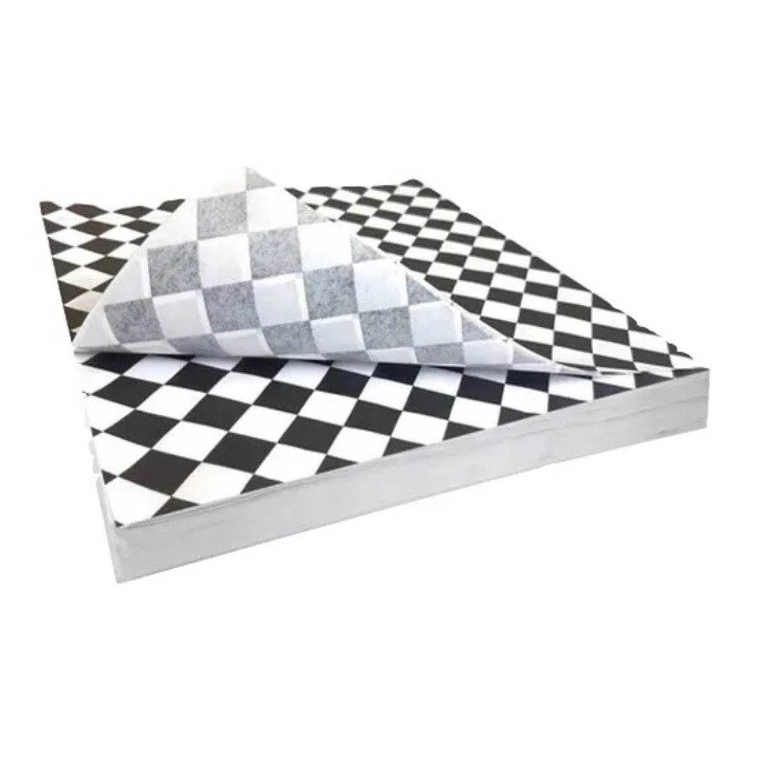 PAPEL ANTIGRASA  28X34 | AJEDREZ NEGRO