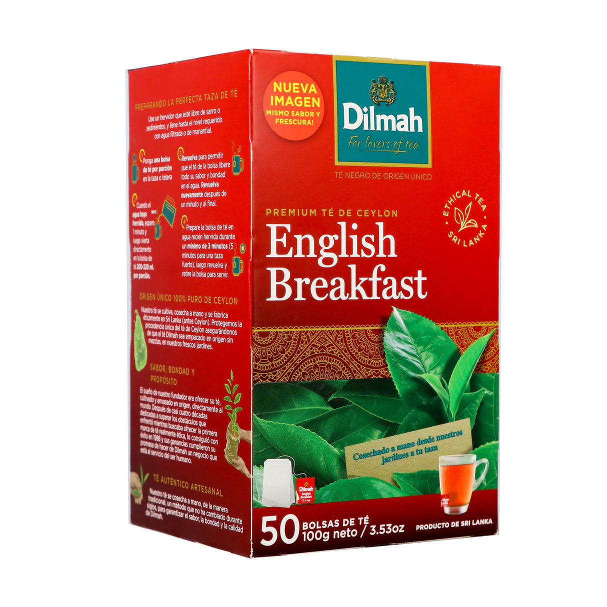 TE NEGRO CEYLON DILMAH ENGLISH BREAKFAST 50 BOLSITAS