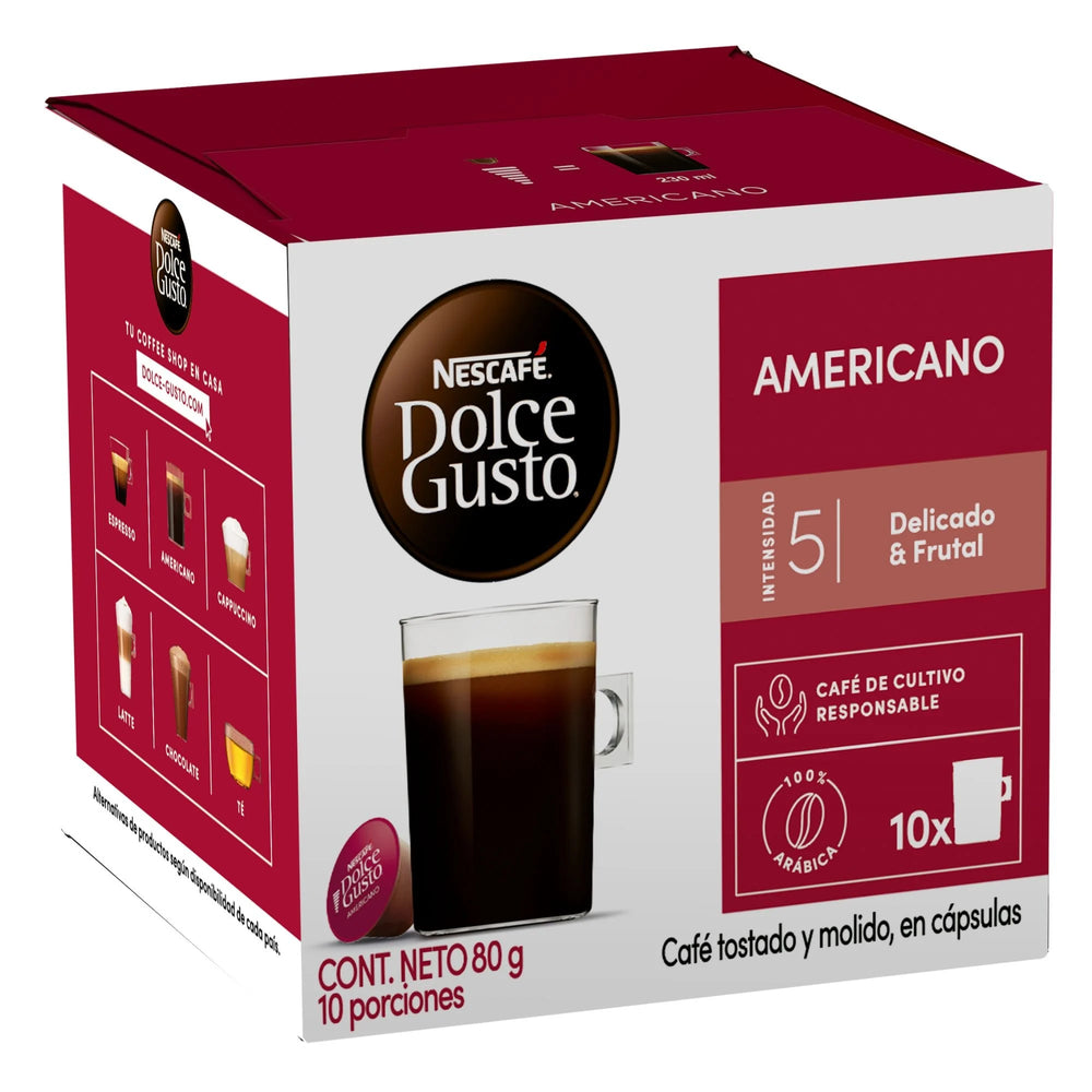 CAFÉ NESCAFÉ DOLCE GUSTO AMERICANO 10 CAPSULAS