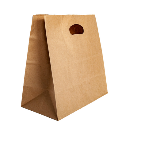 Bolsa Kraft 22X36X15Cm Asa Troquel plast