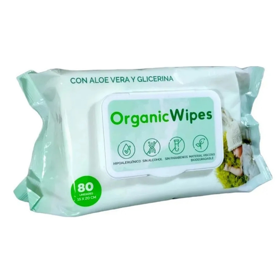 TOALLAS HUMEDAS ORGANIC WIPES 1X80HJ