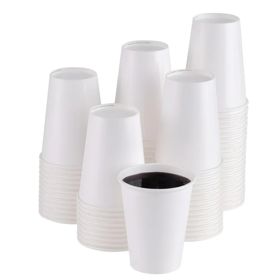 VASO POLIPAPEL BLANCO 12 OZ  TIRA DE 50 UNIDADES