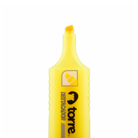 DESTACADOR PUNTA BISELADA PLANO AMARILLO - TORRE