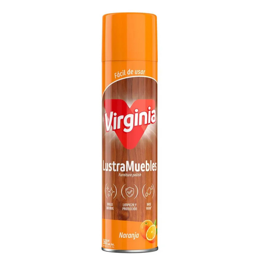 LUSTRA MUEBLE AEROSOL VIRGINIA 360CC NARANJA