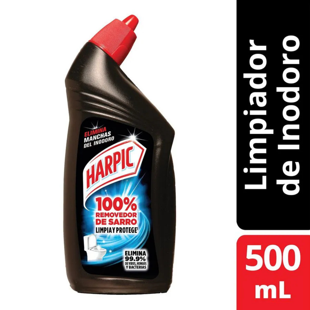 LIMPIADOR DE INODORO HARPIC DESINFECTANTE REMOVEDOR DE SARRO 500 ML