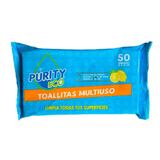 TOALLITAS HUMEDAS MULTIUSO DESINFECTANTE 1X50 PURITY ECO