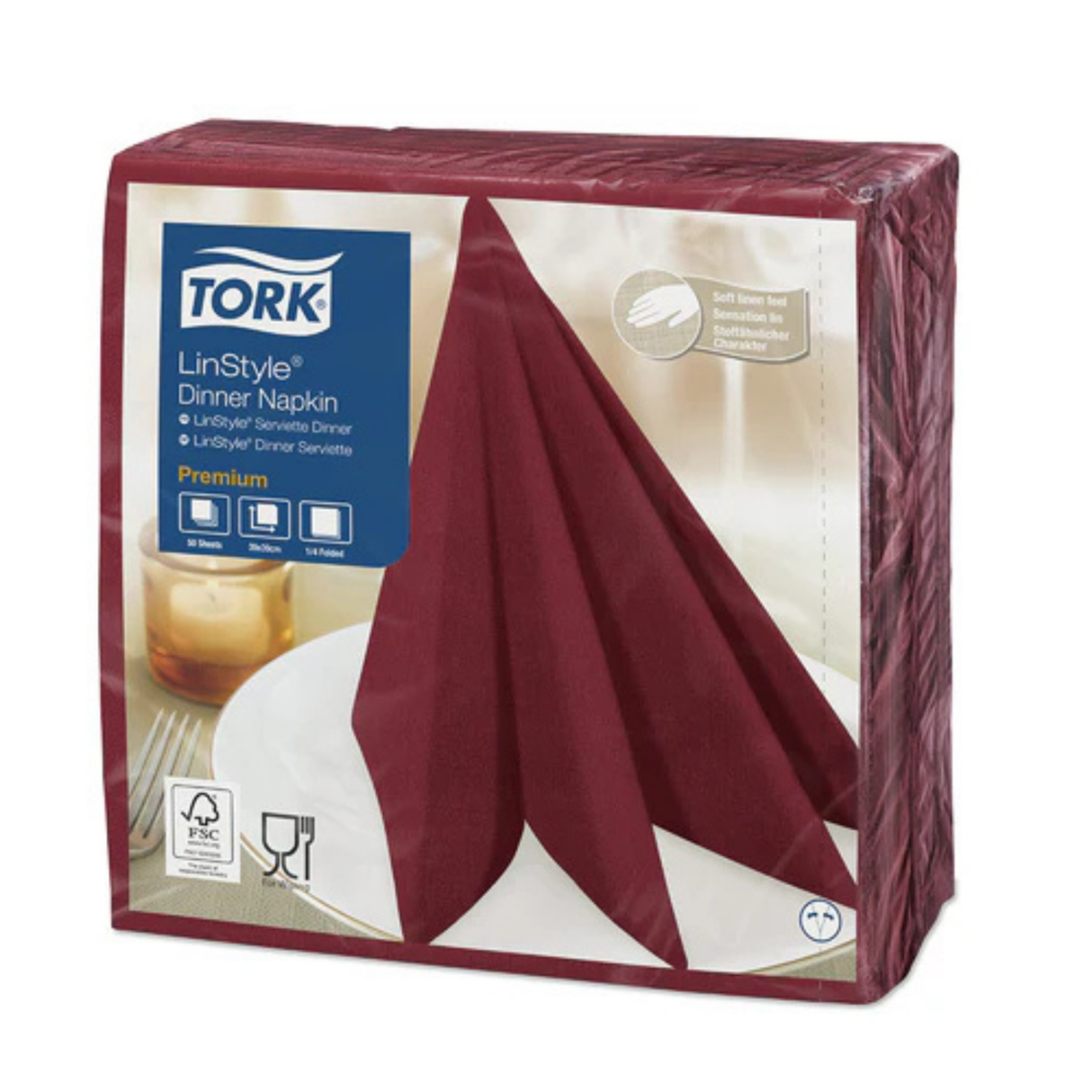 SE70036 TORK PREMIUM SERVILLETA LINSTYLE BURDEO 12X50