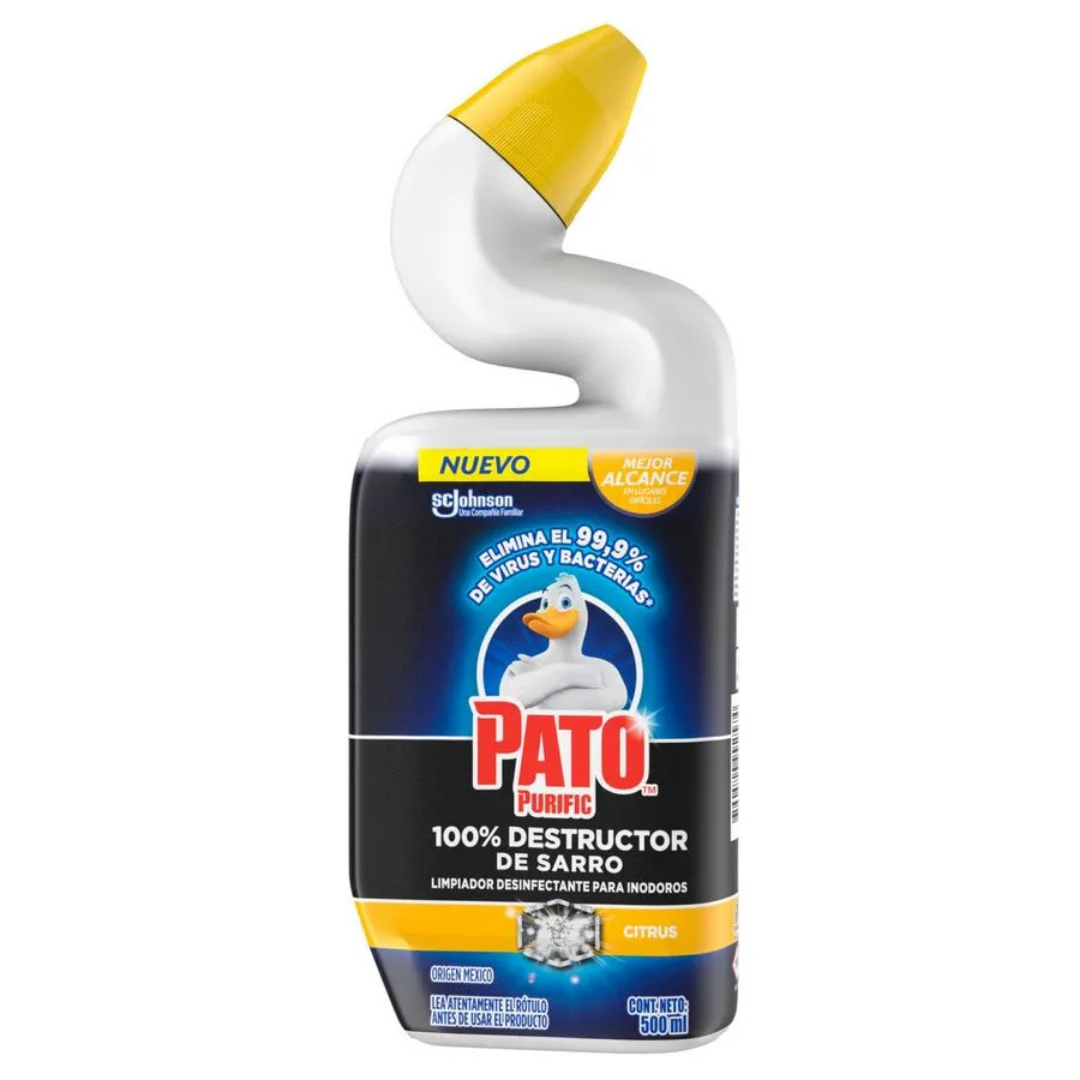 LIMPIADOR DE INODORO PATO PURIFIC DESTRUCTOR DE SARRO CITRUS 500ML