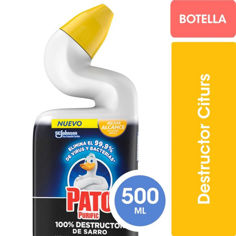 LIMPIADOR DE INODORO PATO PURIFIC DESTRUCTOR DE SARRO CITRUS 500ML