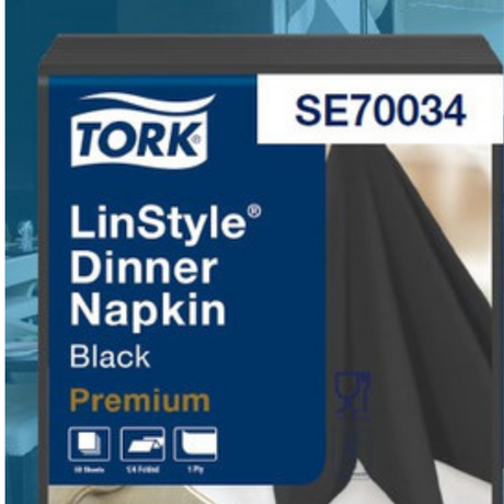 SE70034 TORK PREMIUM SERVILLETA LINSTYLE NEGRA 12X50