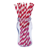 BOMBILLA PAPEL GRUESA BICOLOR ROJO 1X100