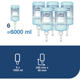 JA70003 TORK JABÓN LIQUIDO HAIR & BODY  6 SACHET X 1000 ML