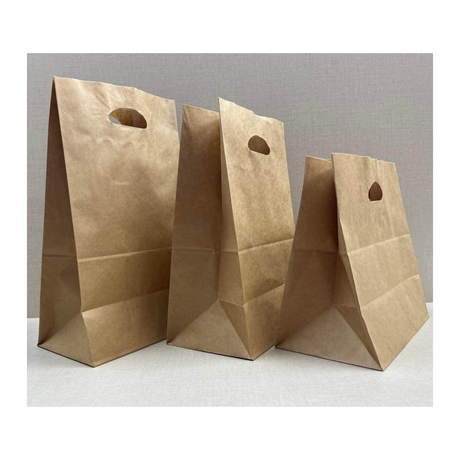 Bolsa Kraft 22x41x15cm Asa Troquel plast