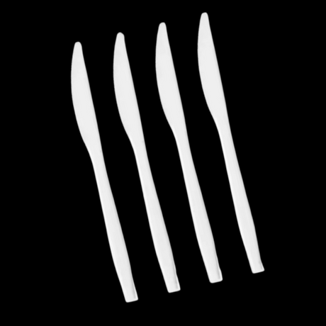 CUCHILLO PLASTICO BLANCO 1X100