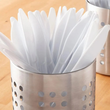 CUCHILLO PLASTICO BLANCO 1X100