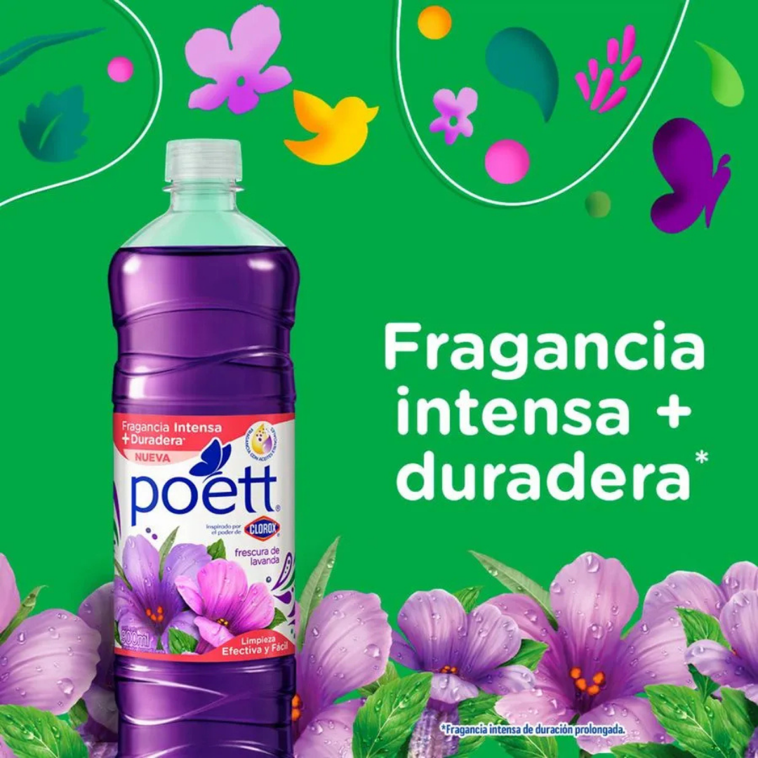 LIMPIADOR DE PISOS POETT FRESCURA LAVANDA 900CC