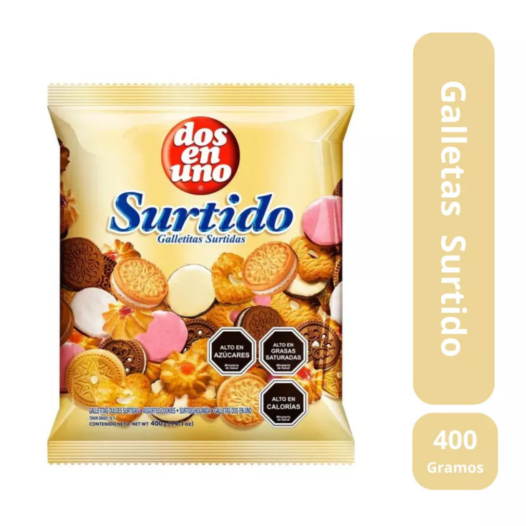 GALLETA SURTIDO HOLANDA 400GR DOS EN UNO