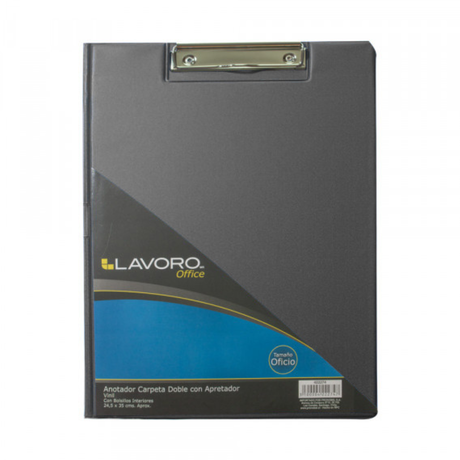 ANOTADOR DOBLE PVC OF NEGRO LAVORO