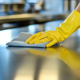 GUANTE LATEX AMARILLO FLOCADO 13" TALLA M PAR