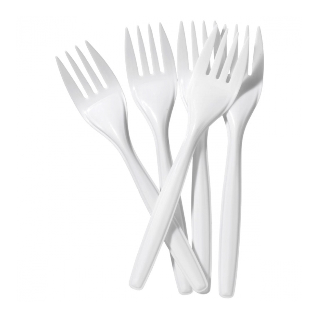 TENEDOR ECONOMICO BLANCO 1X100