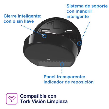 TORK ELEVATION MINI HIGIÉNICO NEGRO - T2