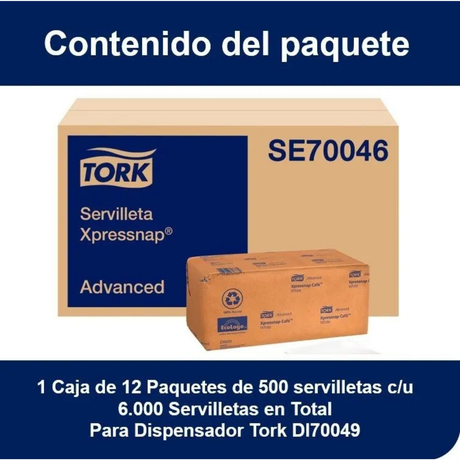 SE70046 701340 TORK ADVANCED XPRESS NAP H/S 12x500