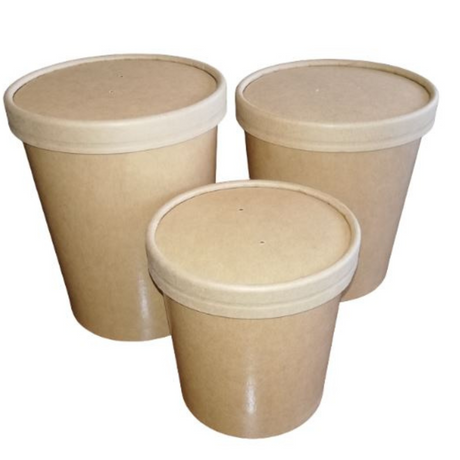 POTE POLIPAPEL KRAFT 16 OZ CON TAPA  1x250