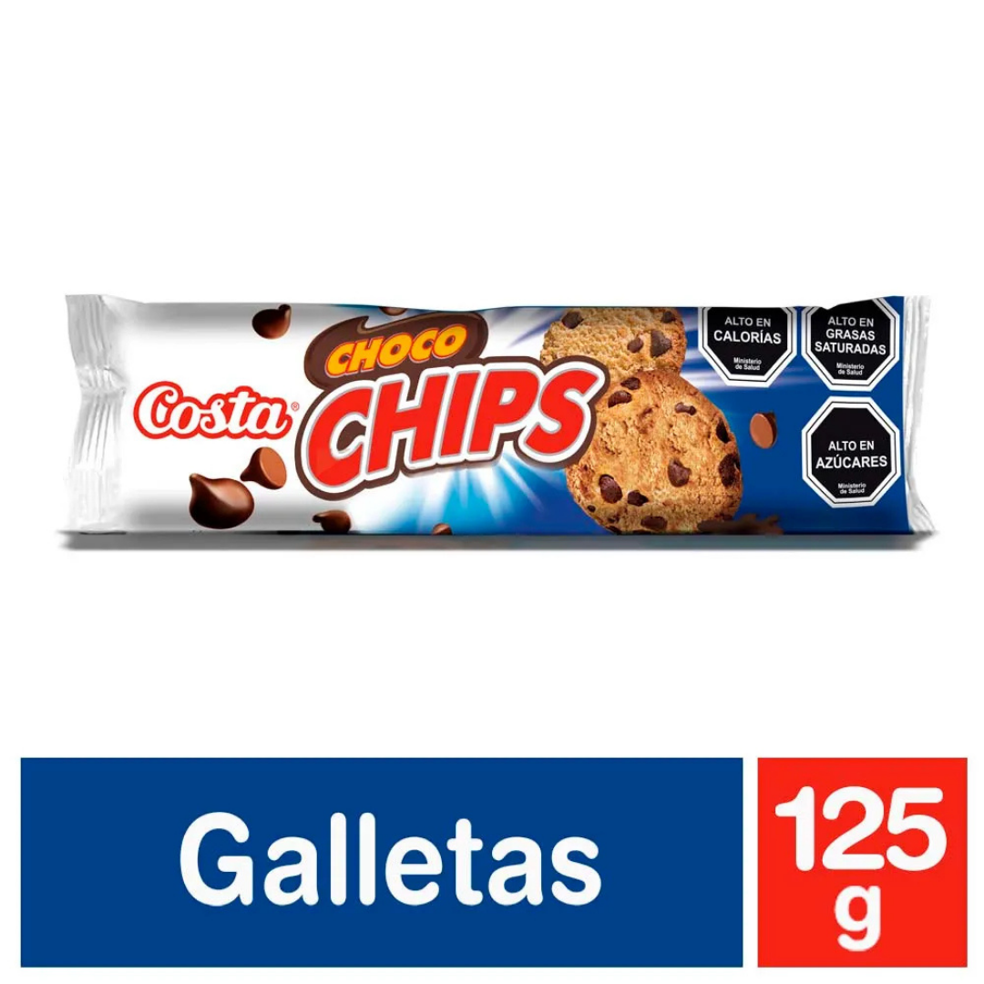 GALLETAS CHIPS CHOCOLATE 125GR COSTA